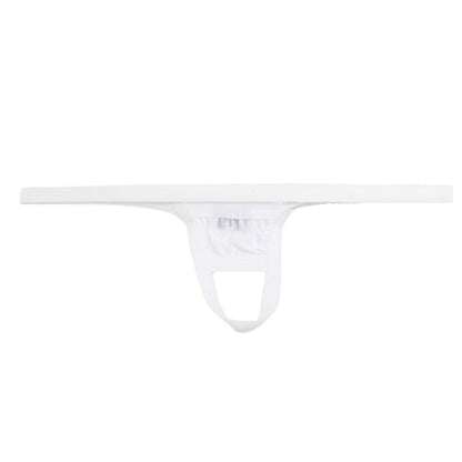 White cotton jockstrap with a simple minimalist design from U-Station ball holder model U0011-100