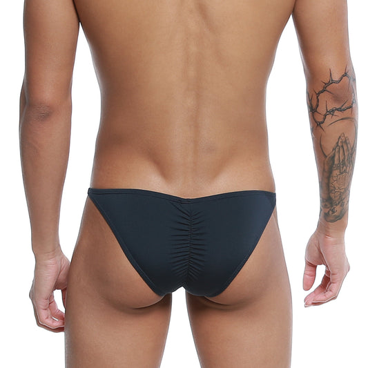 Black ruched swim trunks from u-station me bikini collection ideal for stylish beachwear and water activities