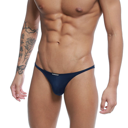 Navy blue ustation thong bikini with sleek form-fitting design and smooth fabric from ustation me bikini u0032-199