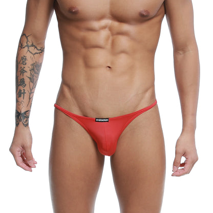 Red u-station thong bikini with a snug form-fitting design perfect for swimwear and beachwear use