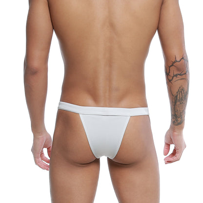 White thong briefs with smooth seamless design and narrow waistband for u station bow bikini gray u0052-020
