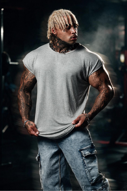 Jed North Men's Evolve Cap Sleeve Muscle T-Shirt 2.0 - Light Gray