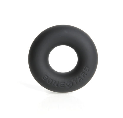 Black ultimate silicone ring made of flexible silicone with bone yard embossed on its surface