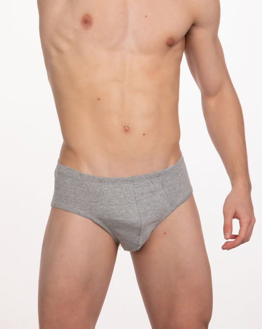 Undergear contour basic brief grey heathered cotton with snug contoured fit for comfortable everyday wear
