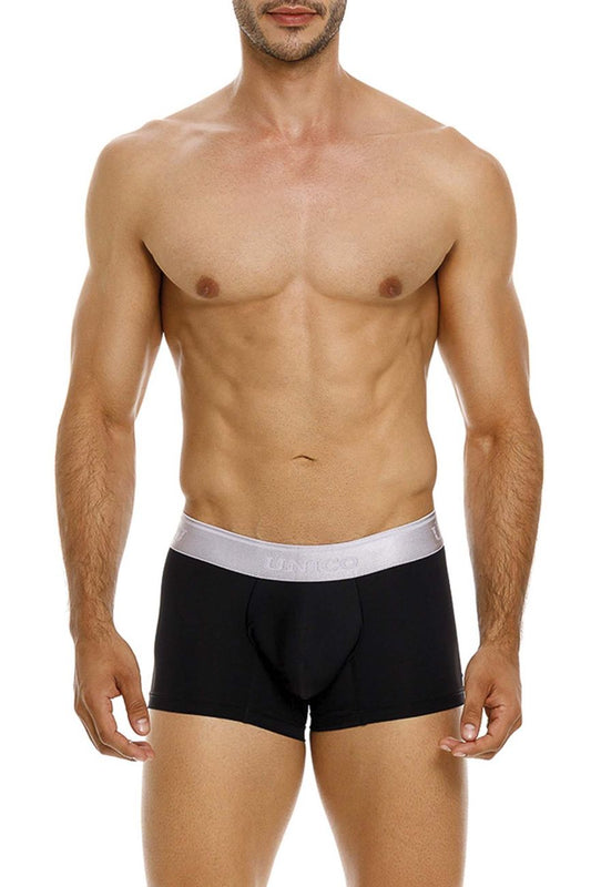 Black calvin klein unico 24110100109 argento trunks with white elastic waistband boxer briefs in color 99-black