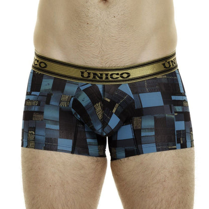 Unico 24010100104 Boxer Esquema Couleur 46-Bleu