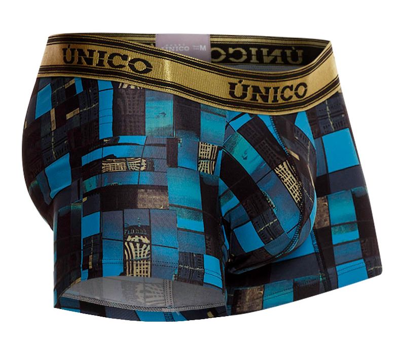 Unico 24010100104 Boxer Esquema Couleur 46-Bleu