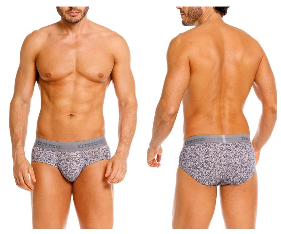 Unico 26020101114 Suede Briefs Color 59-Gray