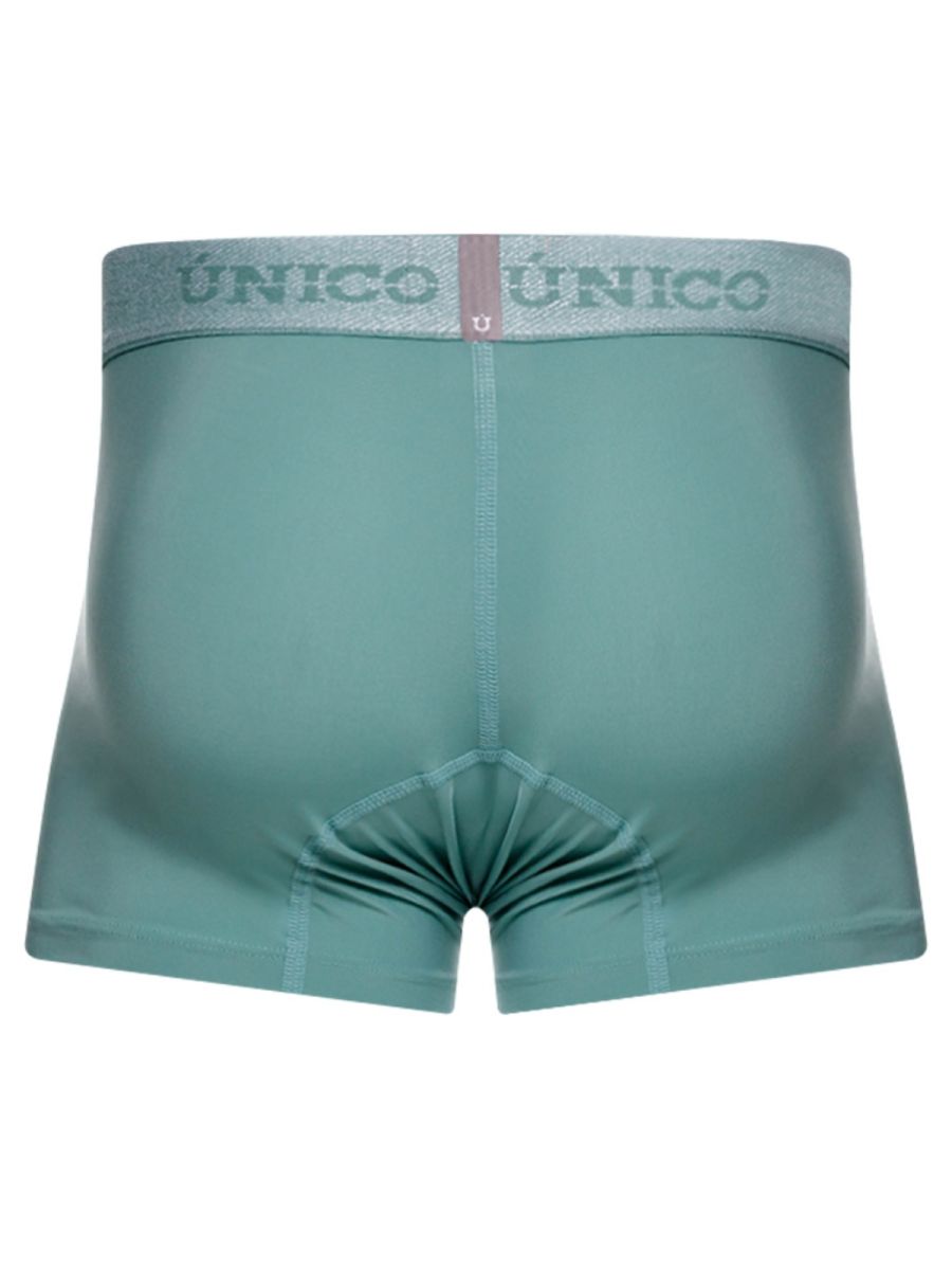 Unico 26040100121 ceramic trunks green briefs with teal color subtle textured waistband and reinforced stitching
