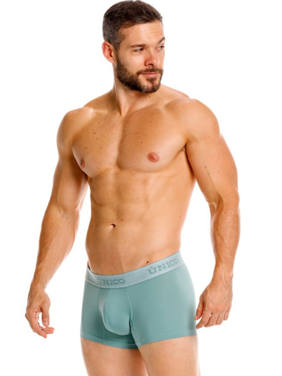 Teal unico ceramic trunks briefs with subtle elastic waistband in color 43-green for comfortable everyday wear