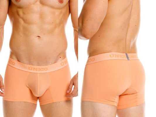 Unico 26040100122 classic apricot trunks with soft smooth fabric and subtle elastic waistband for premium support and style