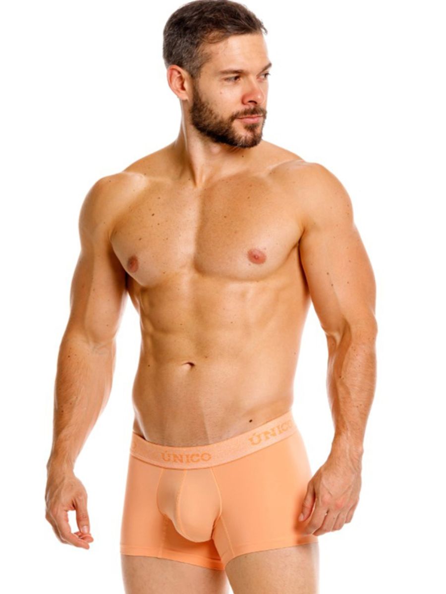 Orange unico men’s briefs in apricot with contoured pouch and elastic waistband for premium support and style