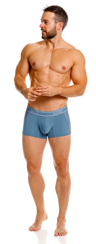 Blue unico men’s briefs with contoured design and elastic waistband for premium athletic comfort in color 46-blue