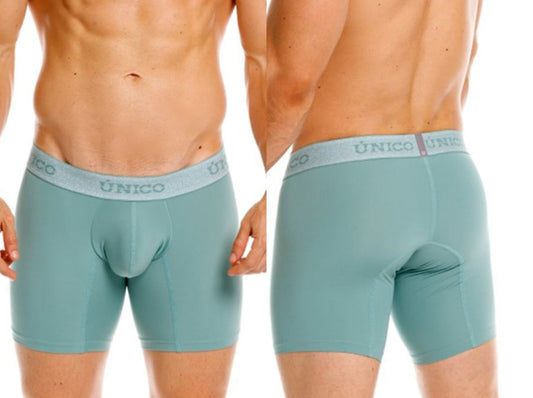 Light blue unico ceramic boxer briefs with matching elastic waistband for comfortable everyday wear