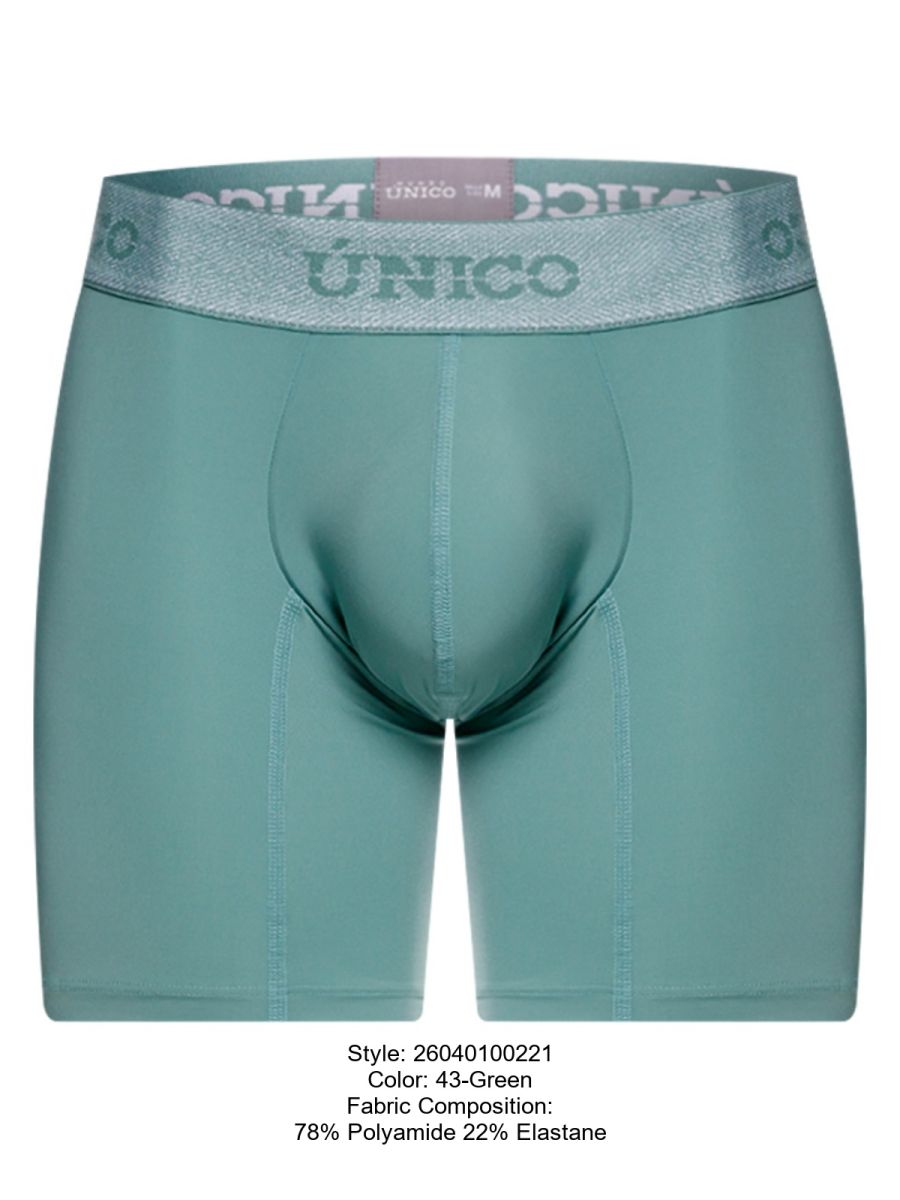 Teal unico 26040100221 ceramic men’s boxer briefs with textured elastic waistband and seamless construction