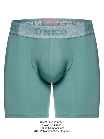 Teal unico 26040100221 ceramic men’s boxer briefs with textured elastic waistband and seamless construction