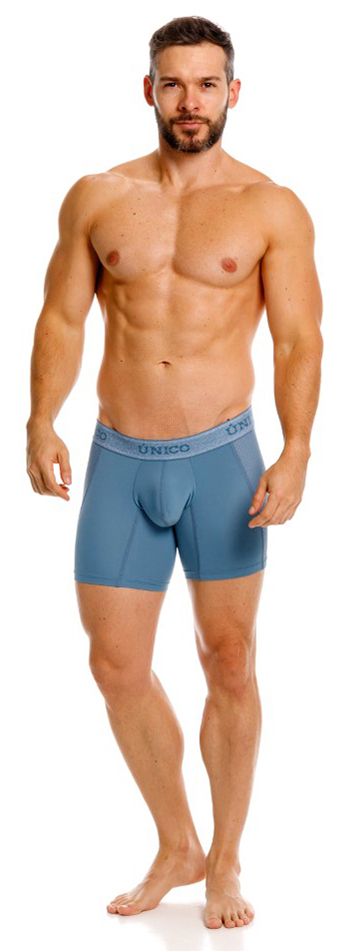 Blue unico 26040100227 classic men’s boxer briefs with supportive design and elastic waistband for premium comfort