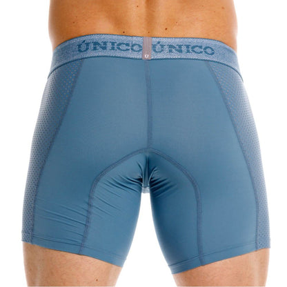 Blue unico men’s classic boxer briefs with mesh side panels and branded waistband for premium comfort and fit