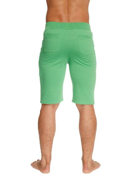 Urban tactical at home dress shorts in bamboo green with elastic waistband and two side pockets for comfort and utility