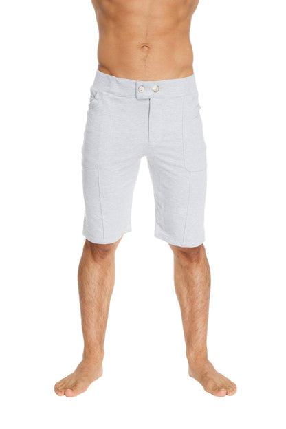 Urban tactical at home dress shorts in heather grey with functional light gray fabric and subtle cargo-style pockets