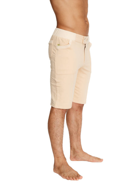 Urban tactical at home dress shorts in sand beige with clean modern design and subtle stitching details