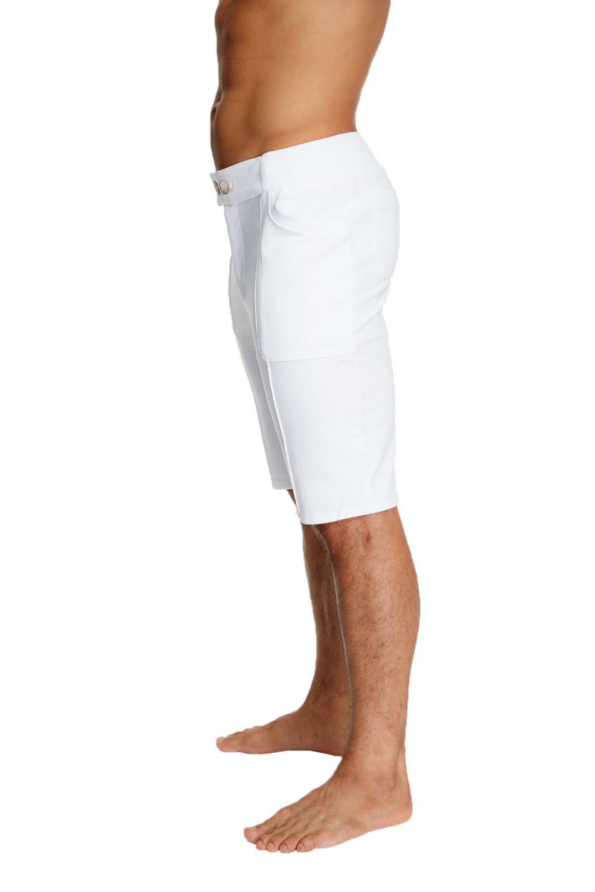 White urban tactical at home dress shorts with a clean tailored fit and subtle stitching details