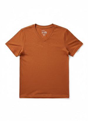 T-shirt col en V texturé effet flammé pour homme Vertical Sport