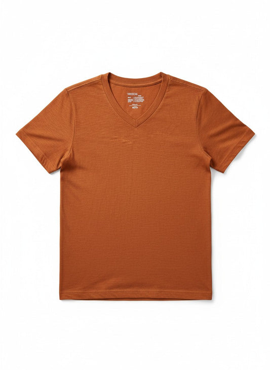 Vertical Sport Herren-T-Shirt mit V-Ausschnitt und Slub-Struktur