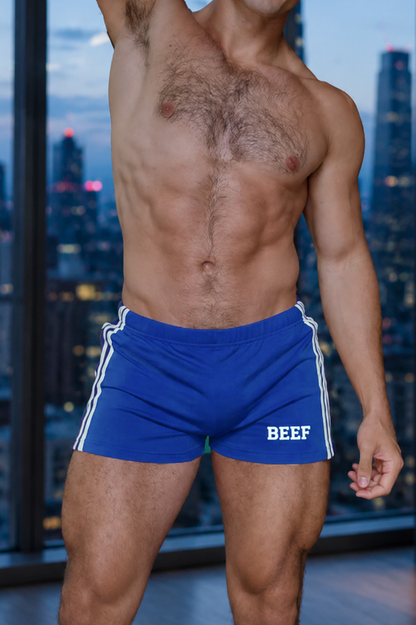 JJ Malibu Men's Varsity Boy Short Shorts - Bold Blue