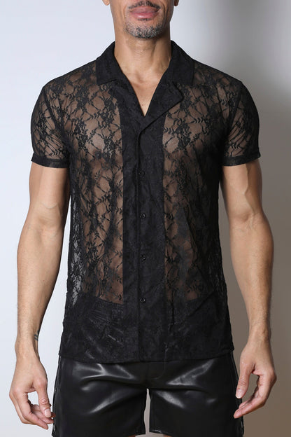 Timoteo Windsor Button Down Shirt - Black