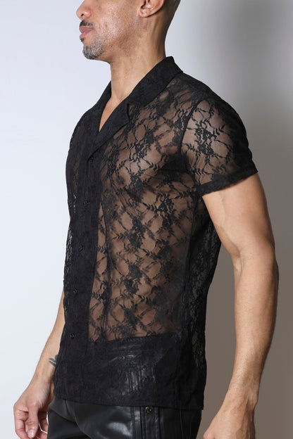 Timoteo Windsor Button Down Shirt - Black