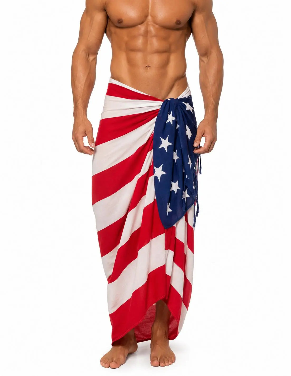 CA-RIO-CA TEAM USA FLAG CANGA – Rot-Weiß-Blau – Brasilianisches Strandtuch (Sarong/Pareo)