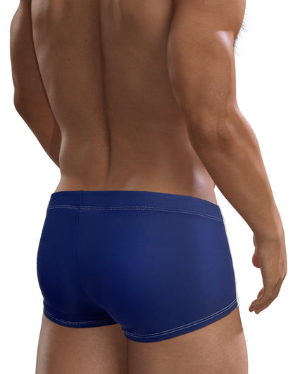 WildmanT big boy pouch swim square cut royal blue briefs with white stitching on waistband and leg openings