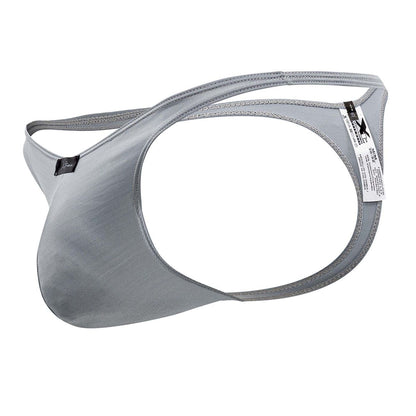 Gray xtremen 91203 microfiber men’s thong made of smooth stretch fabric with reinforced stitching on front side