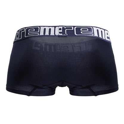 Navy microfiber trunks for men featuring supreme logo waistband xtremen 91206b underwear front view