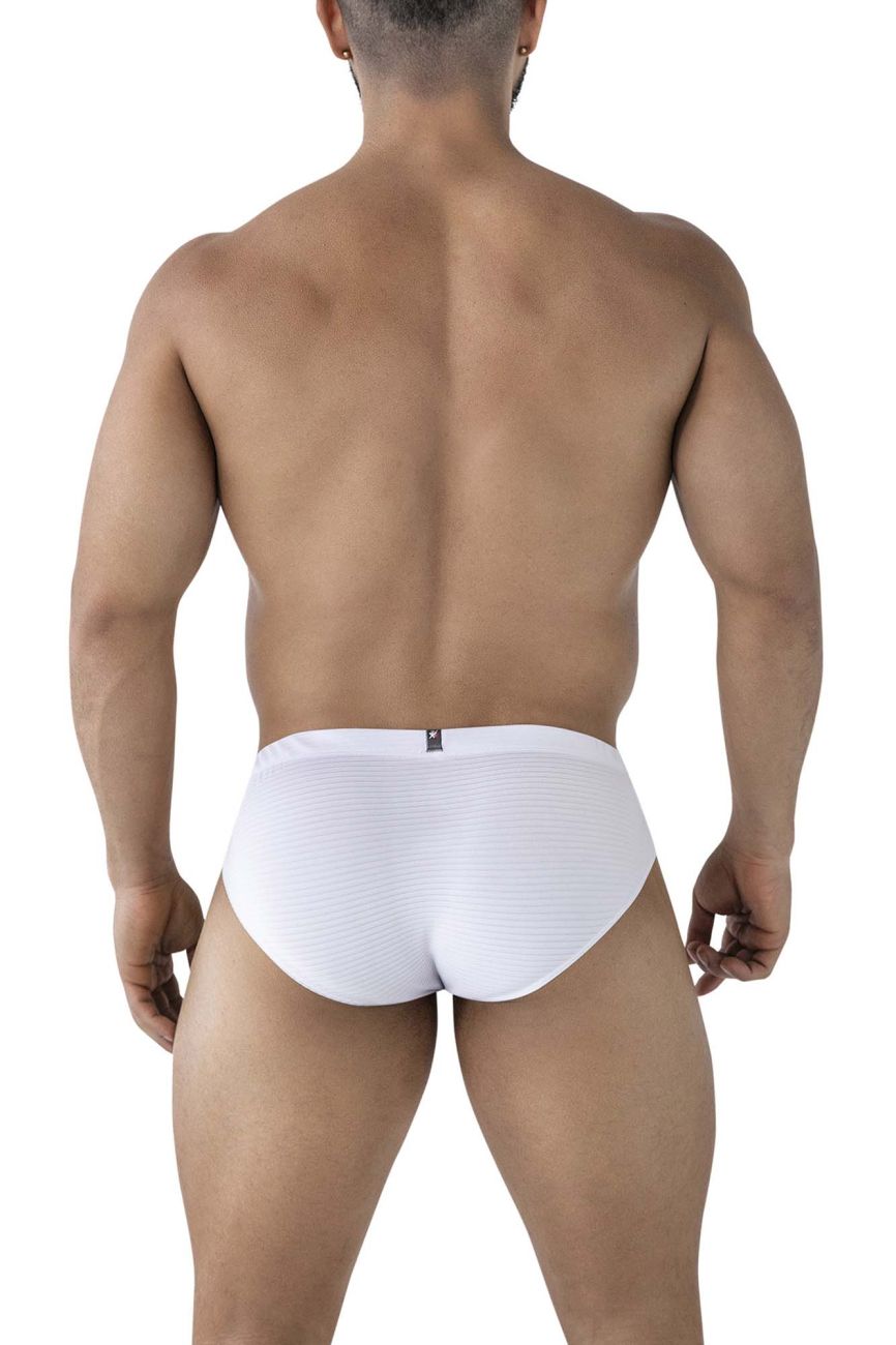 Xtremen 91210b white microfiber briefs with textured snug fit and elastic waistband for comfortable wear