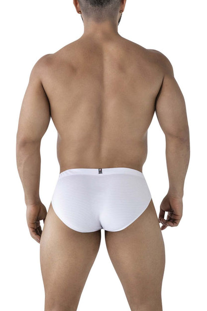 Xtremen 91210b white microfiber briefs with textured snug fit and elastic waistband for comfortable wear