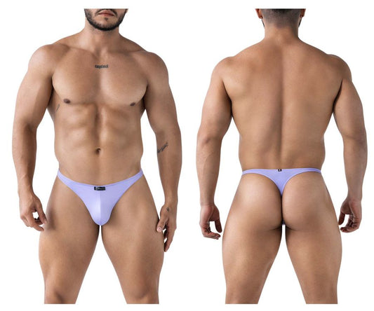 Lavender-colored microfiber thong with a small black logo on the front band xtremen 91217 microfibers