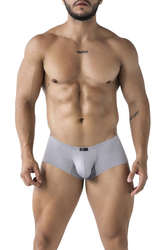 Gray xtremen 91219 microfiber trunks men’s briefs with a smooth form-fitting design and subtle waistband brand tag