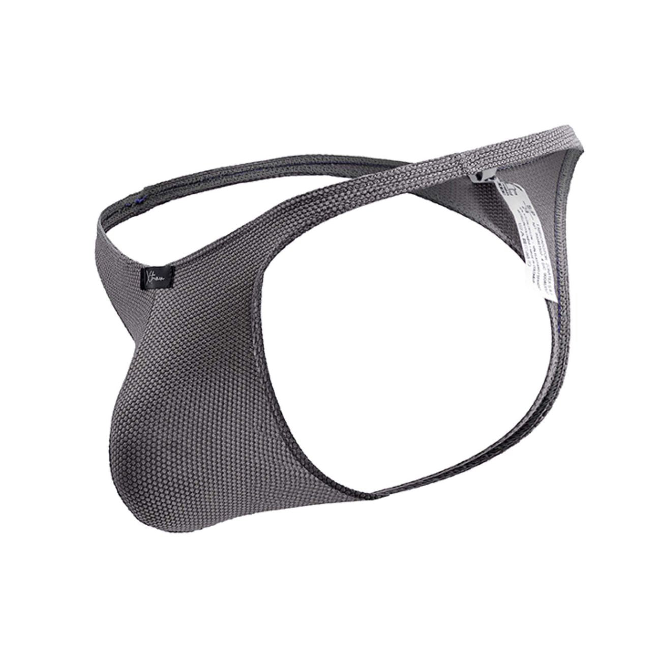 Gray xtremen 91223 microfiber briefs with a supportive contoured design and adjustable waistband