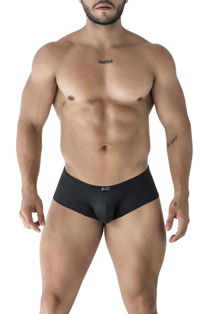 Black xtremen 91225 microfiber trunks featuring a subtle textured pattern and small logo on the waistband