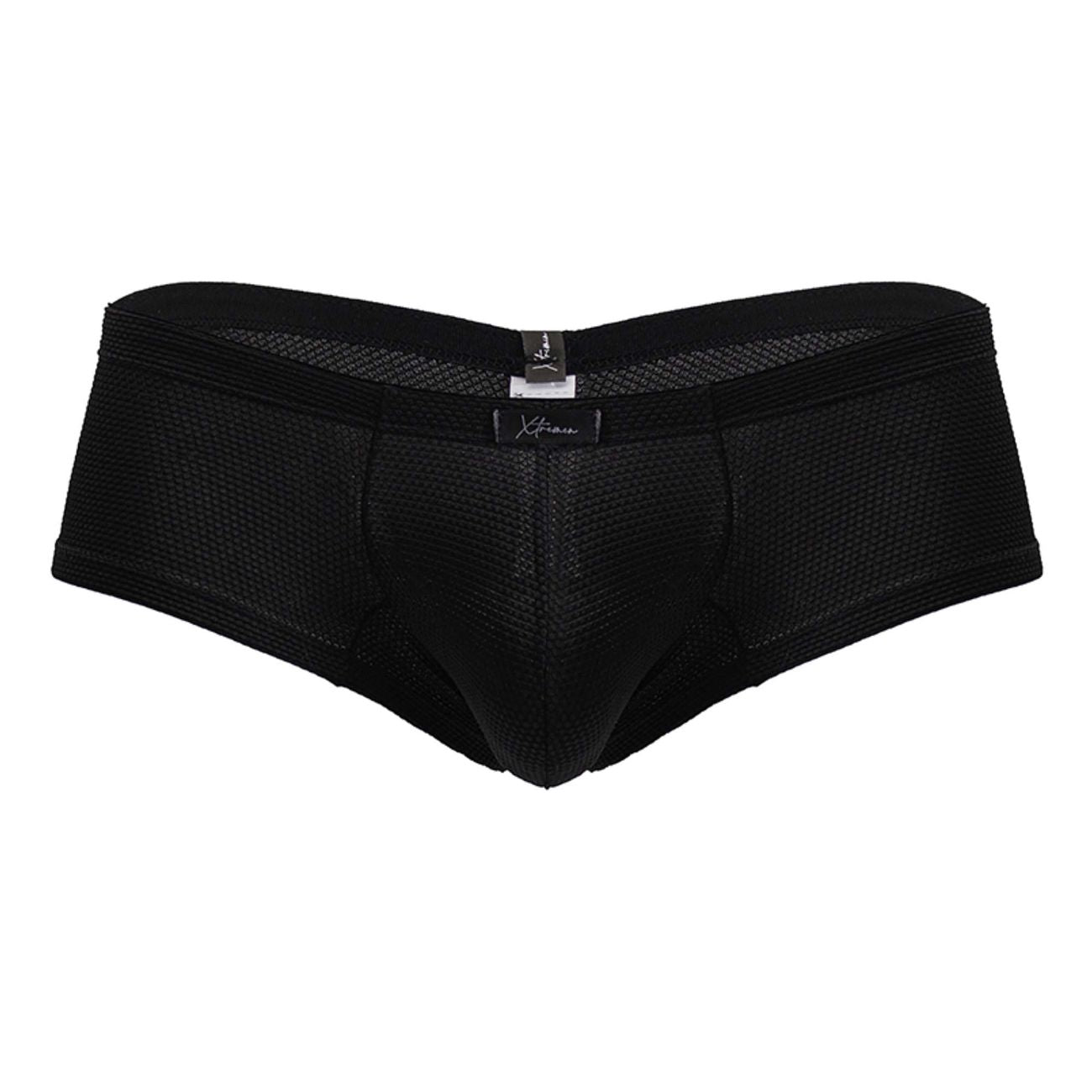 Black xtremen 91225 microfiber trunks with sleek form-fitting design subtle branding on waistband