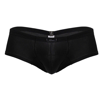 Black xtremen 91225 microfiber trunks with sleek form-fitting design subtle branding on waistband