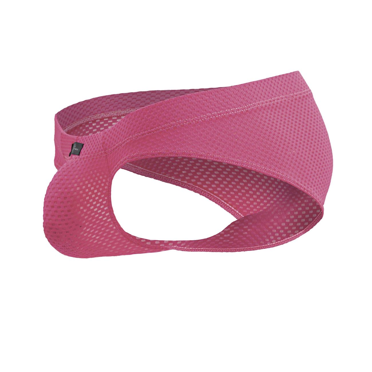 Xtremen 91227 microfiber briefs in fuchsia with pink mesh athletic supporter featuring contoured design and reinforced seams