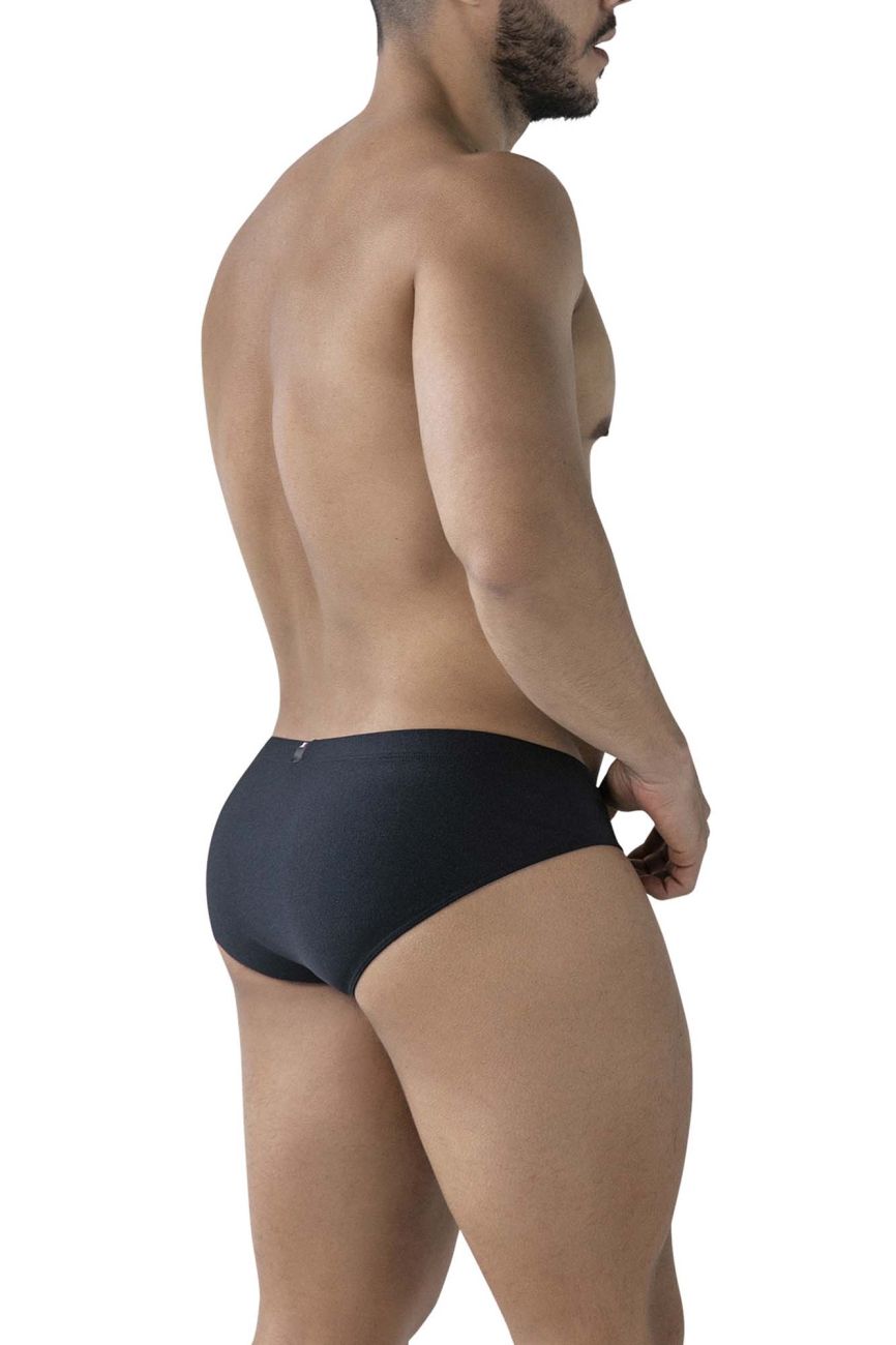 Xtremen 91233 microfiber briefs in black with a smooth, form-fitting design for comfortable everyday wear