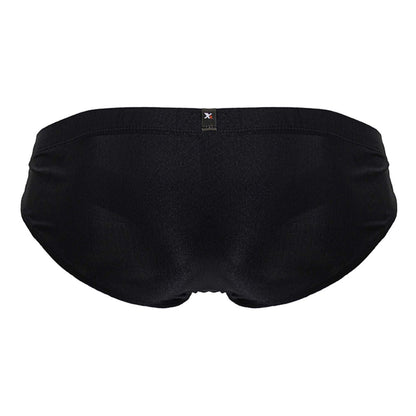 Xtremen 91233 microfiber briefs in black with smooth form-fitting fabric and small branded tag at the waistband