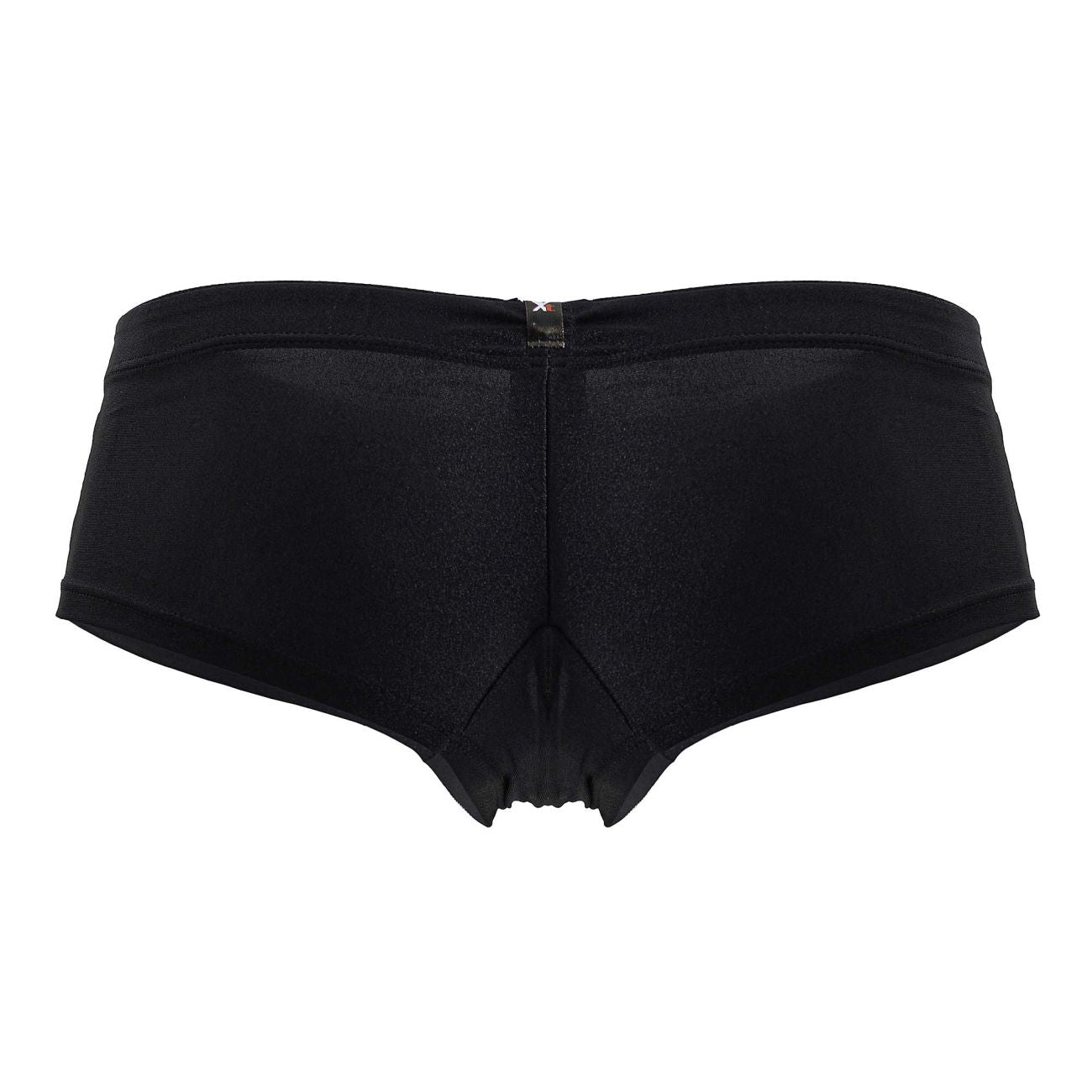 Black xtremen 91234 microfiber trunks with form-fitting smooth stretchy fabric and central seam detail