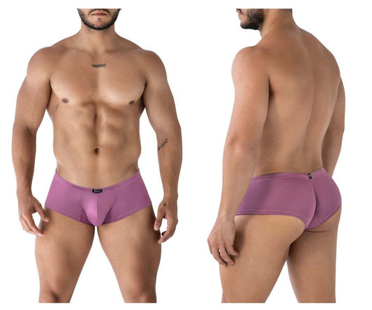 Purple xtremen 91240 microfiber trunks with smooth form-fitting design and small brand tag at the waistband