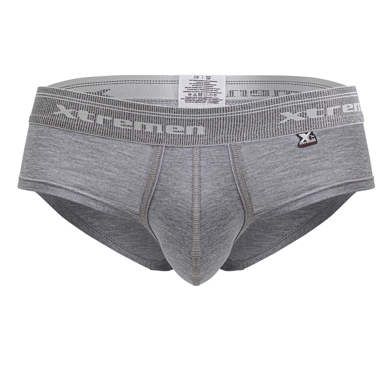 Slip en coton mélangé Xtremen 41315, couleur gris jaspe