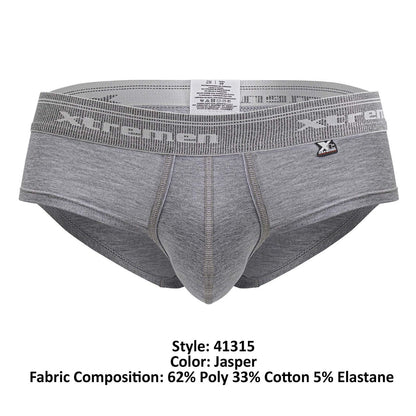Slip en coton mélangé Xtremen 41315, couleur gris jaspe